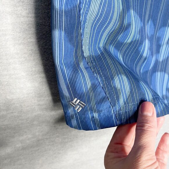 COLUMBIA Mens Size 40 Blue Board Shorts Floral‎ Hawaiian Swim Trunks Omni Shade - Picture 3 of 8